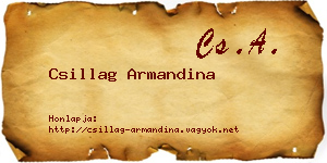 Csillag Armandina névjegykártya